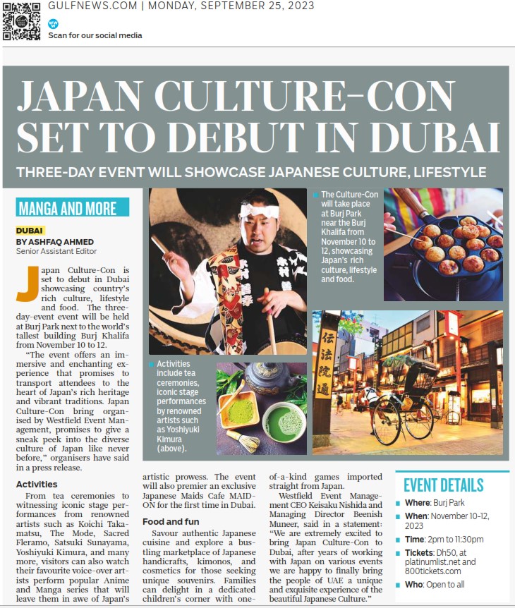 Japan Culture-Con Is Set To Debut In Dubai